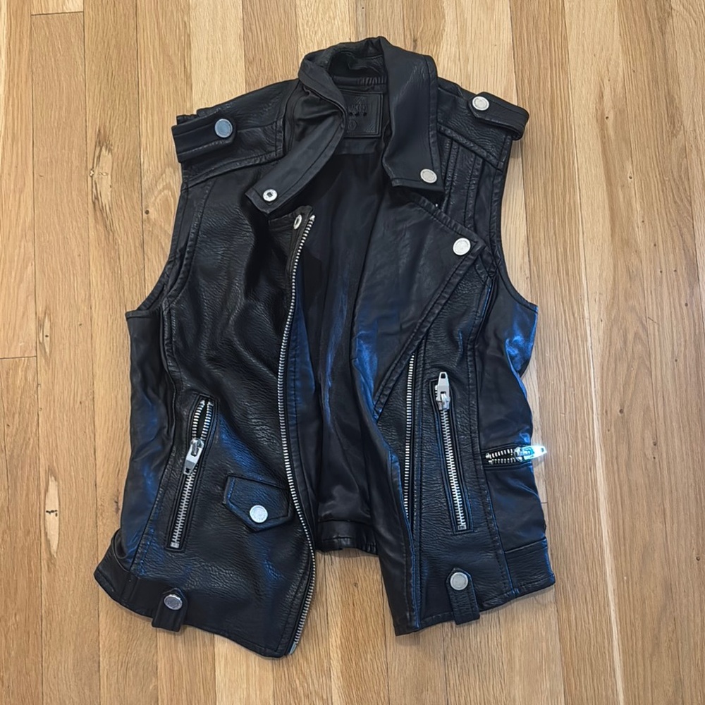Blank NYC Black Leather Vest